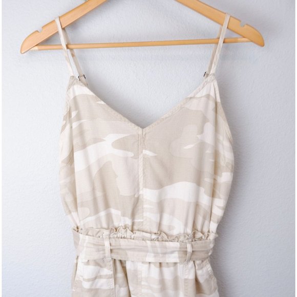 Splendid Geneva Light Camo Lyocell & Linen Papersack Waist Belted Dress, small - Picture 4 of 13